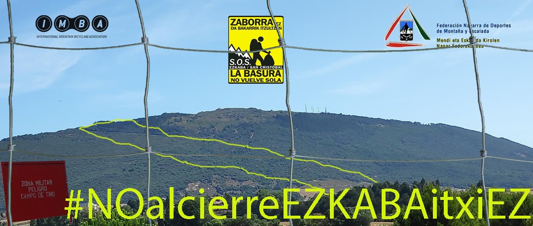 SI NO LO IMPEDIMOS, UNA VALLA PARTIR&Aacute; EN DOS LA CARA SUR DEL MONTE EZKABA/SAN CRISTOBAL.
